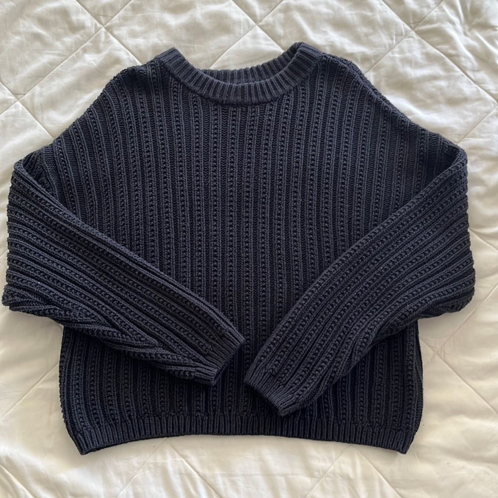 Women’s Black Chunky Knit Sweater Size XL